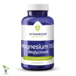 Vitakruid magnesium bisglycinaat voedingssupplement pot met tabletten.