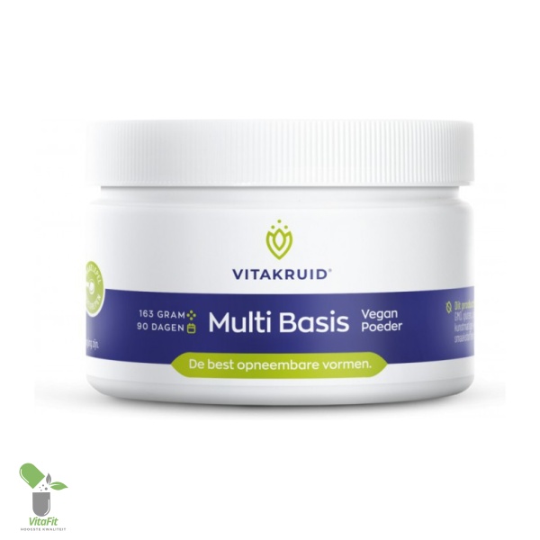 Vitakruid Multi Basis vegan poeder supplement pot.