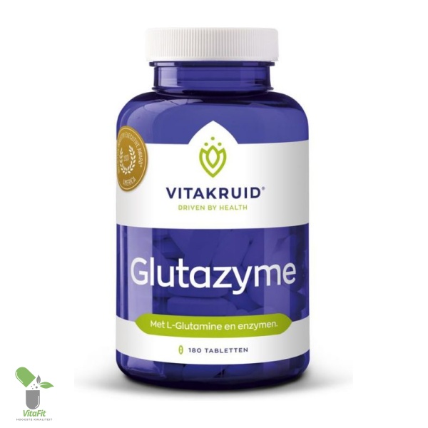 Glutazyme supplementen, L-Glutamine, enzymen, 180 tabletten.