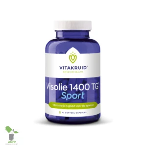 Visolie supplementenpot, Vitakruid, 1400 TG Sport.