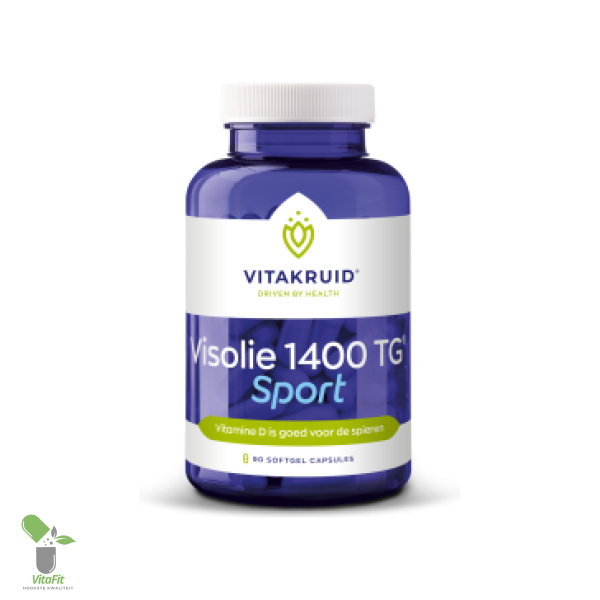 Visolie supplementenpot, Vitakruid, 1400 TG Sport.