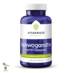 Vitakruid Ashwagandha supplementenpot met 90 capsules.