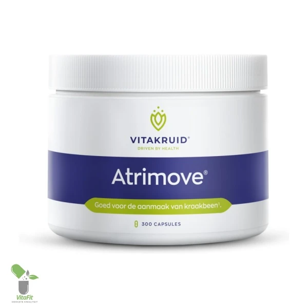 Vitakruid Atrimove pot met 300 capsules.