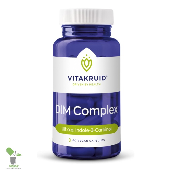 Vitakruid DIM Complex vegan capsules gezondheidssupplement.