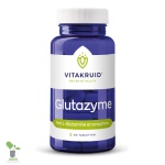 Vitakruid Glutazyme supplementpot met tabletten.