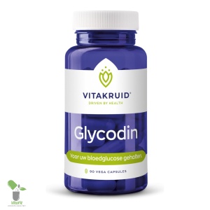 Vitakruid Glycodin pot met 90 vegacapsules voor bloedglucose.