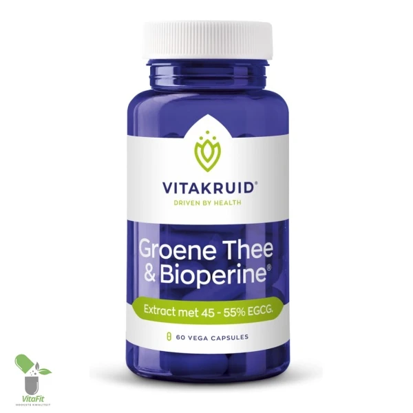 Vitakruid groene thee & Bioperine capsules pot.