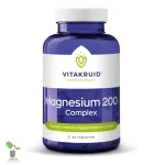 Vitakruid Magnesium 200 Complex supplement pot met 90 tabletten.