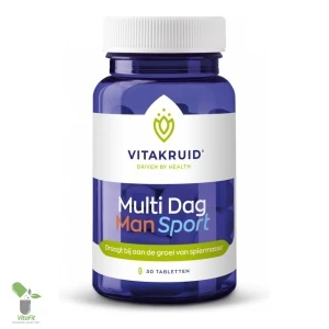 Vitakruid Multi Dag Man Sport supplement, 30 tabletten