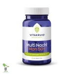 Vitakruid Multi Nacht Man 50+ supplementenpot met 30 tabletten