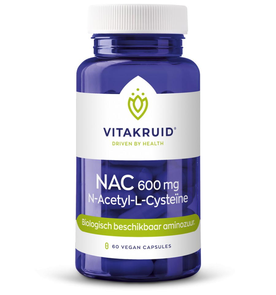 Vitakruid NAC 600 mg N-Acetyl-L-Cysteïne 60 VegaCapsules