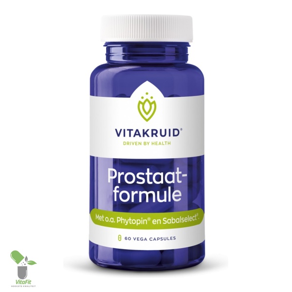 Vitakruid Prostaat-formule supplementenpot, 60 vegacapsules.