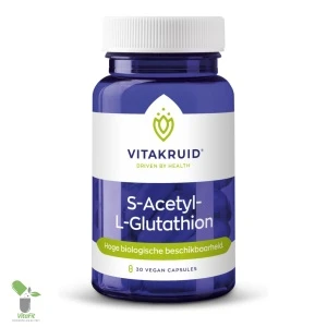 Pot Vitakruid S-Acetyl-L-Glutathion vegan capsules.