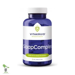 Vitakruid SlaapComplex supplementpot voor betere slaap, 90 tabletten.
