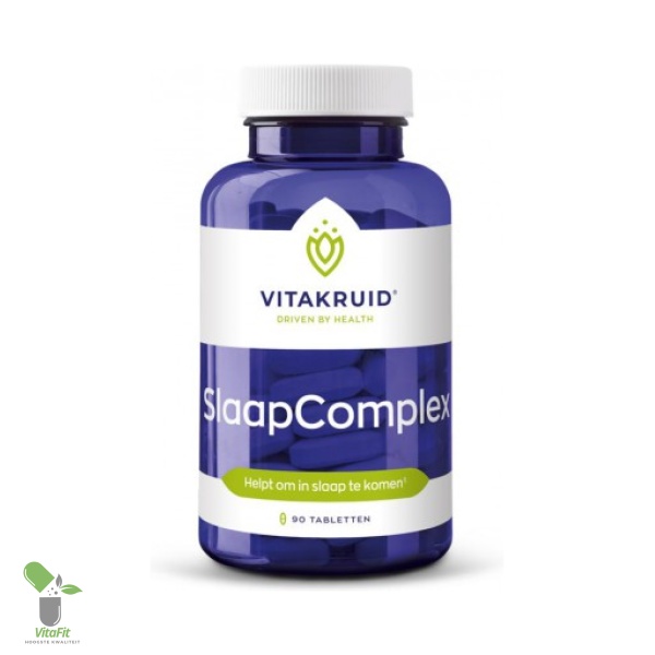 Vitakruid SlaapComplex supplementpot voor betere slaap, 90 tabletten.