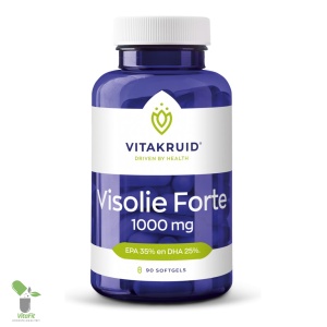 Vitakruid Visolie Forte supplement met EPA en DHA.