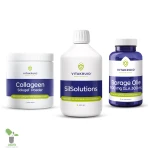 Vitakruid voedingssupplementen collageen, silicium, borage olie.