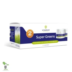 Vitakruid Super Greens voedingssupplement verpakking.